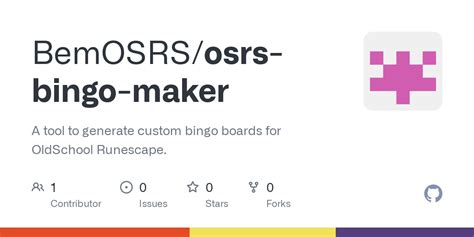 A tool to generate custom bingo boards for OldSchool Runescape..